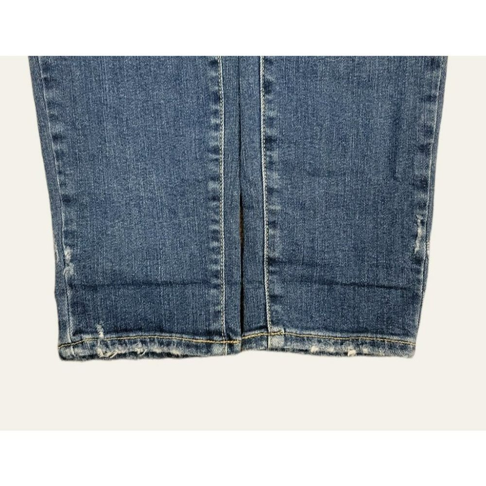 PAIGE Hoxton ULTRA SKINNY Jeans in Juneau Distressed Made in USA Size 25 Blue - Picture 11 of 12